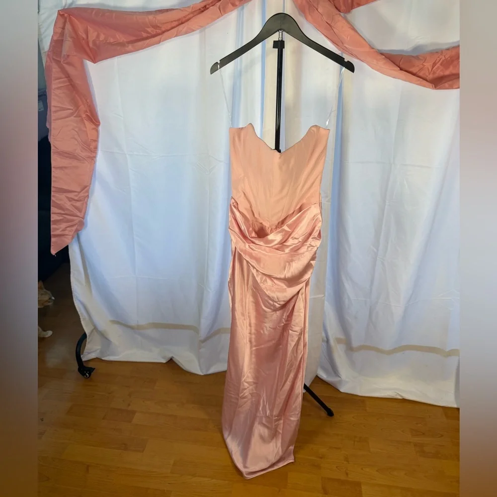 HOUSE OF CB'Persephone'Rose Shadow Strapless Corset Maxi/Size M - Picture 2 of 7